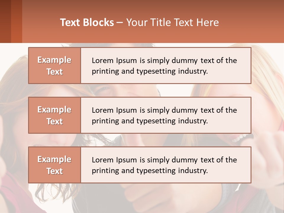 A Group Of Young People Pointing At The Camera PowerPoint Template