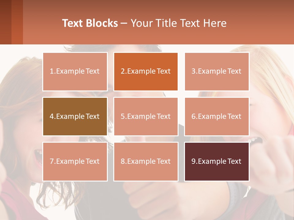 A Group Of Young People Pointing At The Camera PowerPoint Template