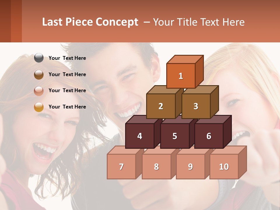 A Group Of Young People Pointing At The Camera PowerPoint Template