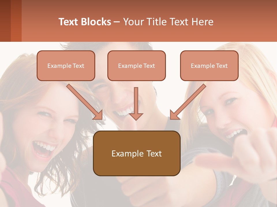 A Group Of Young People Pointing At The Camera PowerPoint Template
