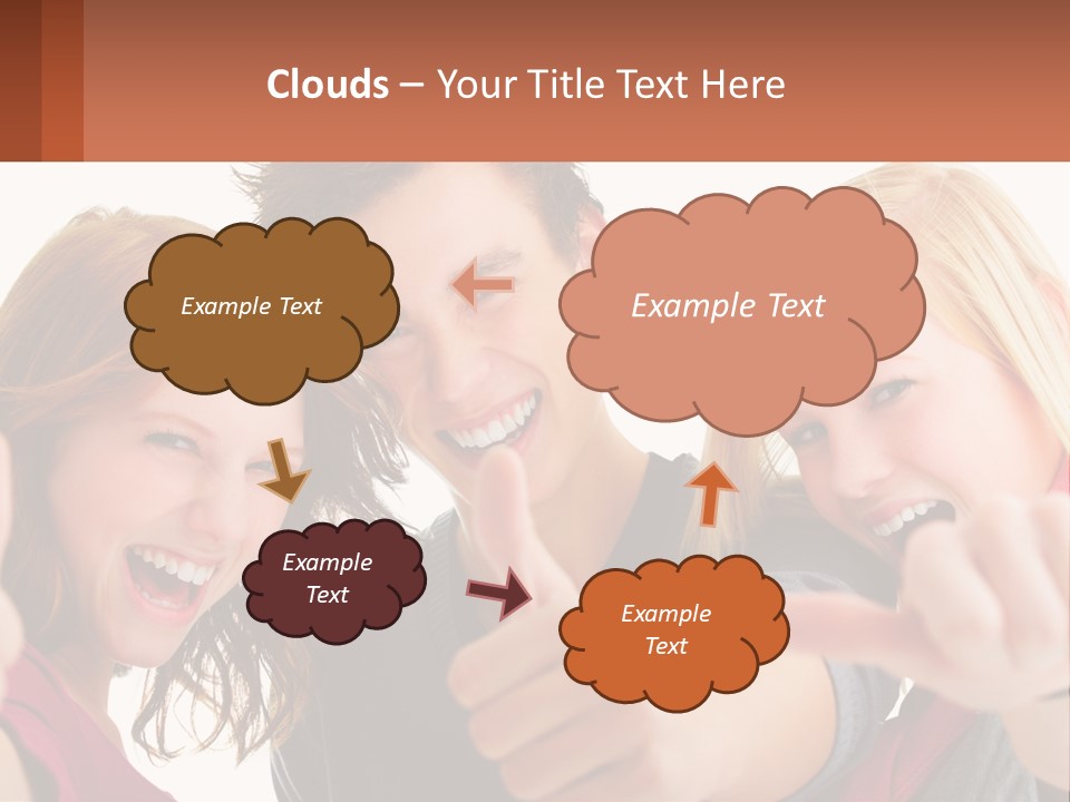 A Group Of Young People Pointing At The Camera PowerPoint Template