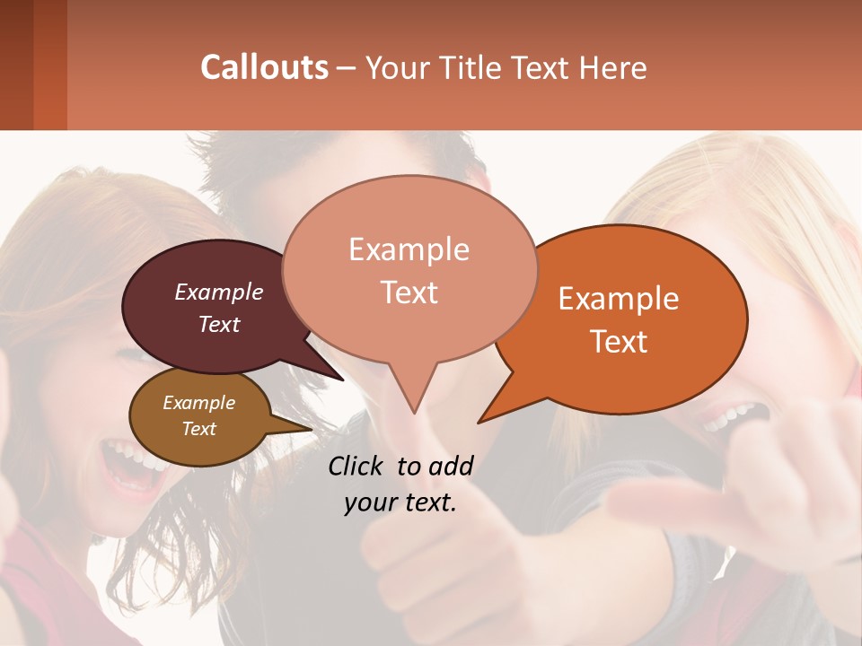 A Group Of Young People Pointing At The Camera PowerPoint Template