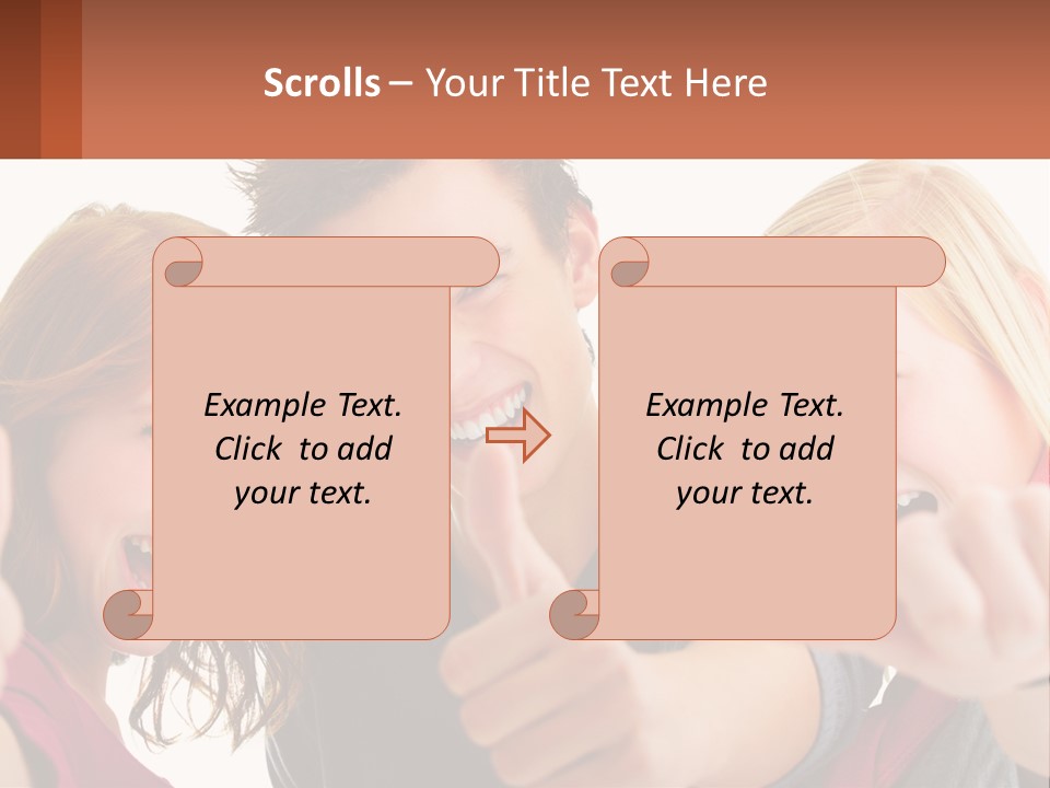 A Group Of Young People Pointing At The Camera PowerPoint Template