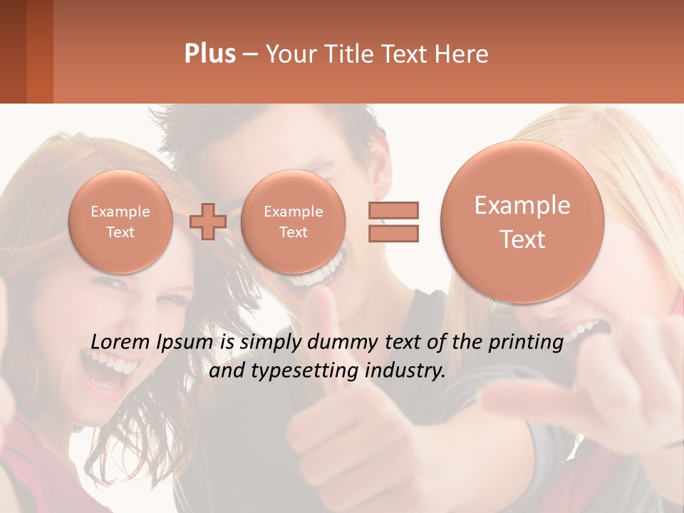 A Group Of Young People Pointing At The Camera PowerPoint Template