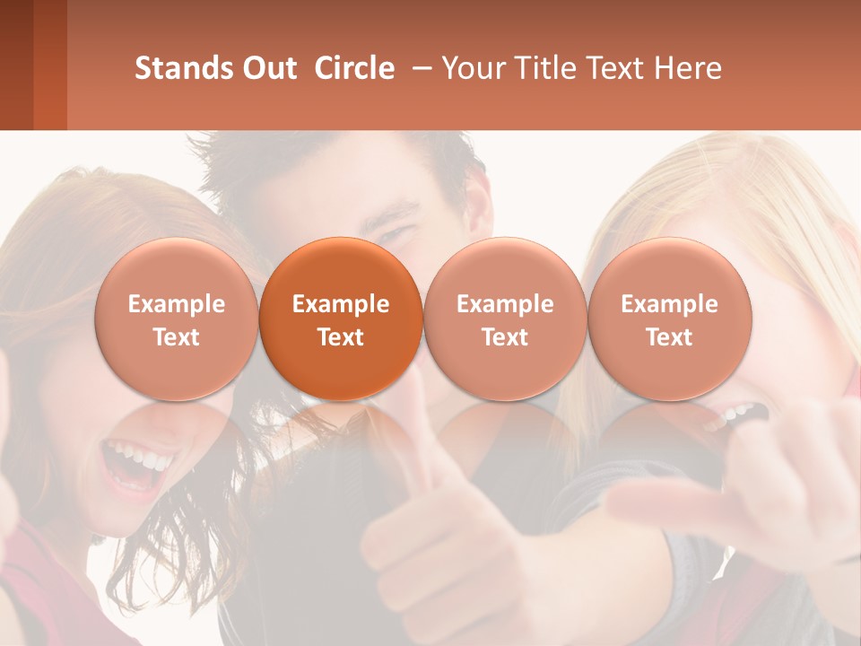 A Group Of Young People Pointing At The Camera PowerPoint Template