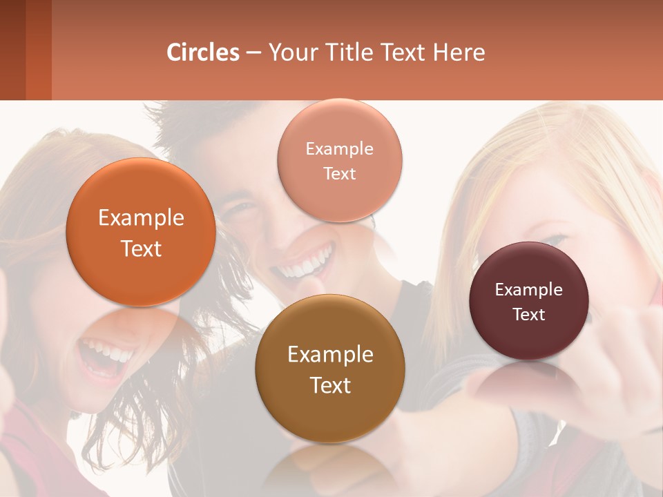 A Group Of Young People Pointing At The Camera PowerPoint Template