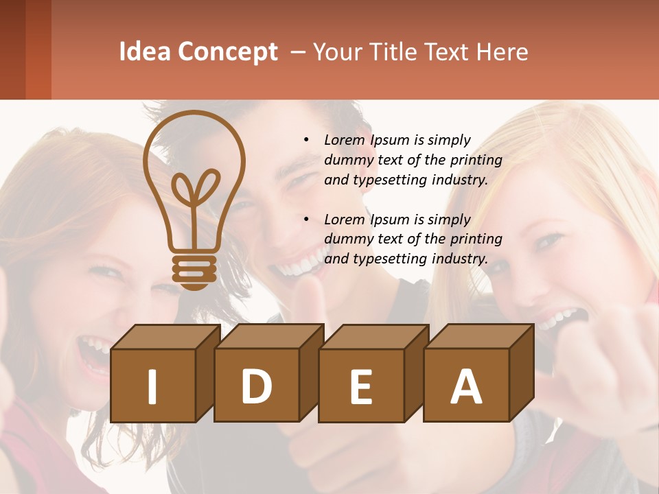 A Group Of Young People Pointing At The Camera PowerPoint Template