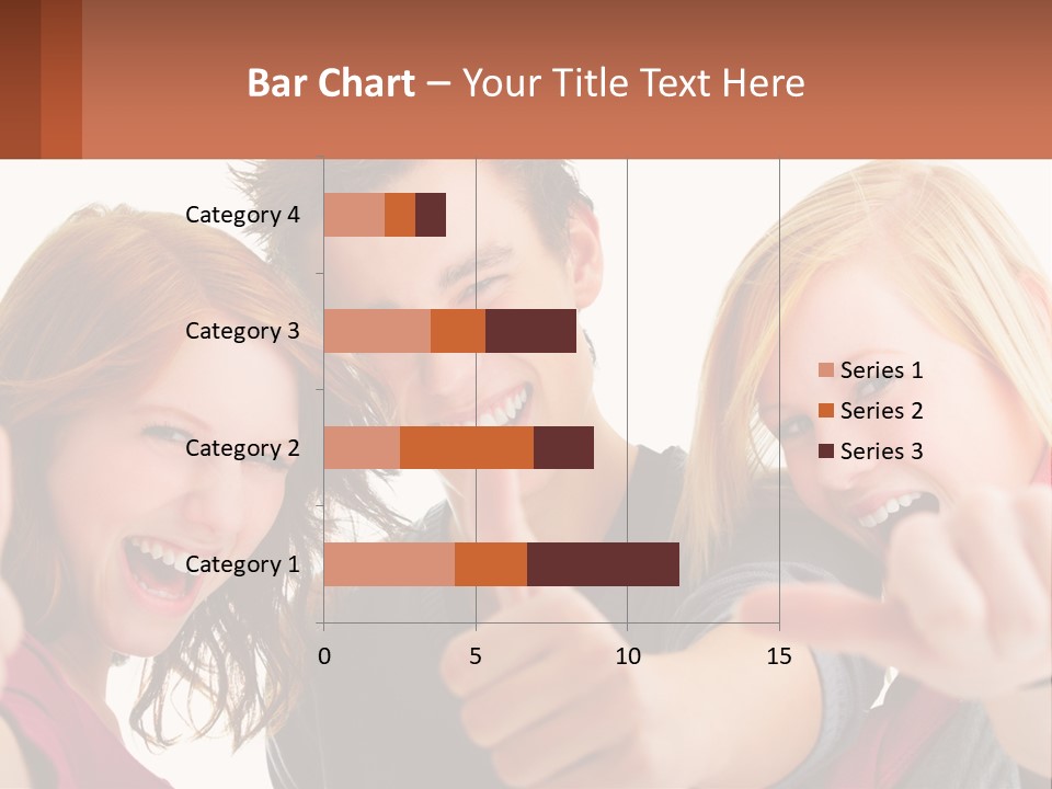 A Group Of Young People Pointing At The Camera PowerPoint Template
