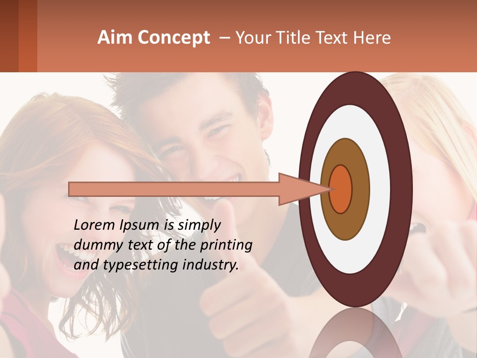 A Group Of Young People Pointing At The Camera PowerPoint Template