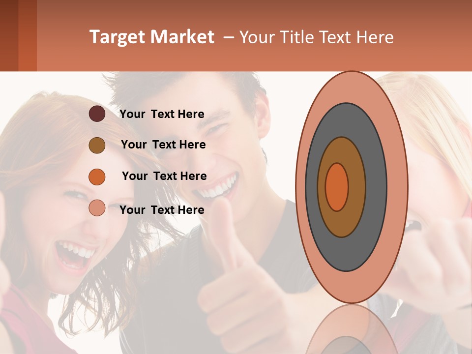 A Group Of Young People Pointing At The Camera PowerPoint Template