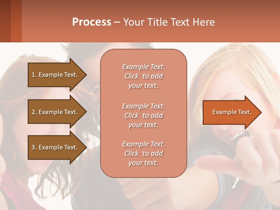 A Group Of Young People Pointing At The Camera PowerPoint Template