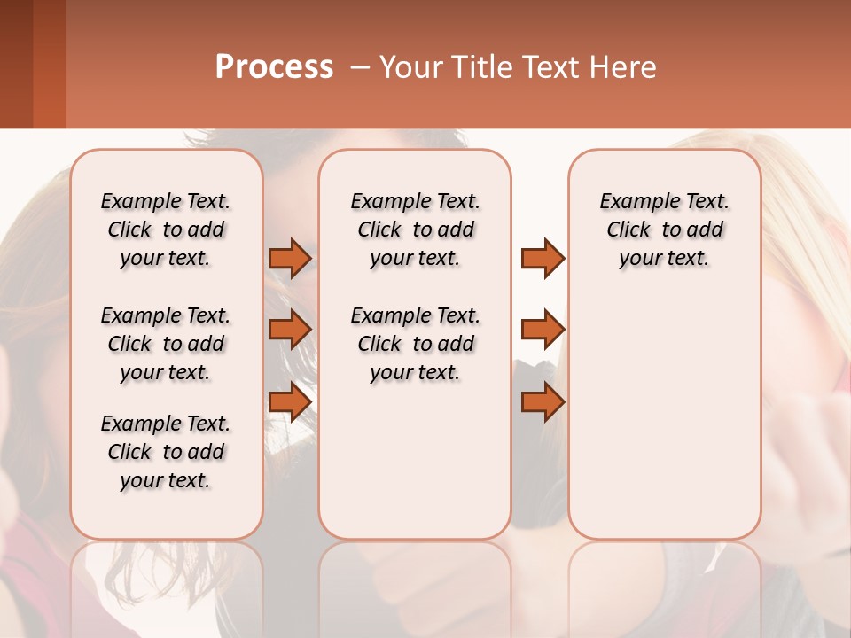 A Group Of Young People Pointing At The Camera PowerPoint Template