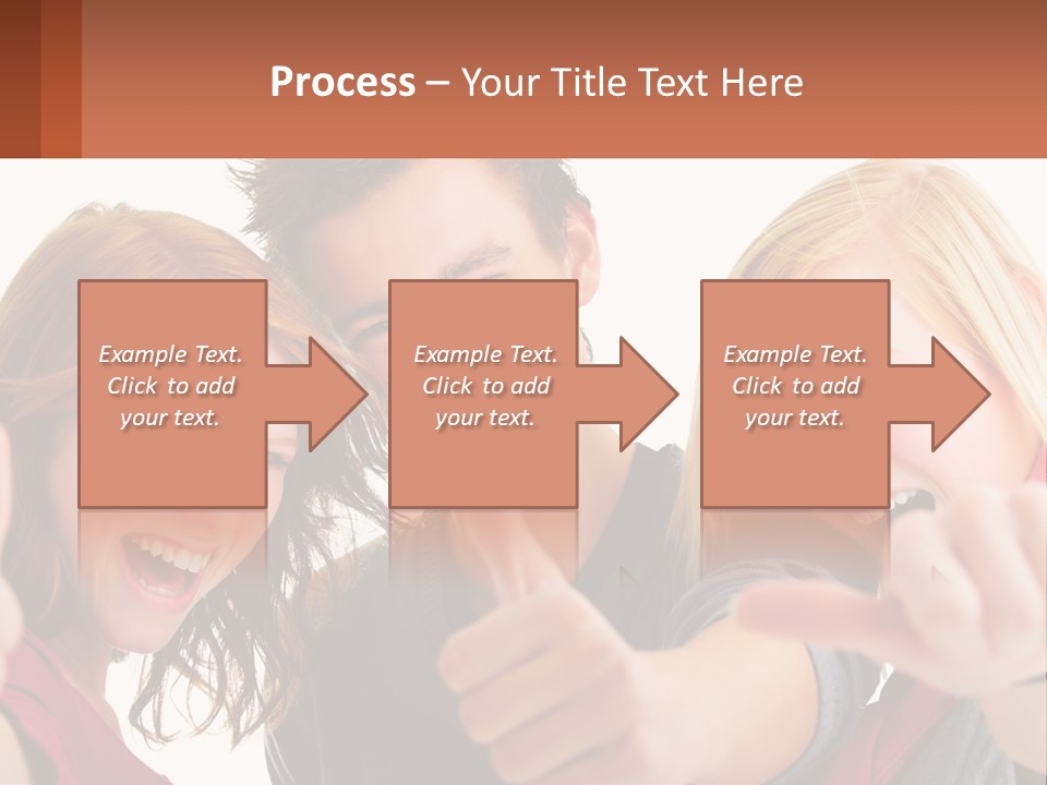 A Group Of Young People Pointing At The Camera PowerPoint Template