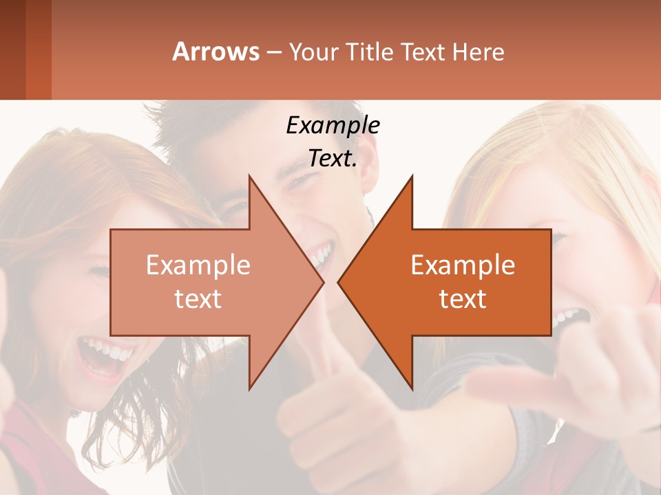 A Group Of Young People Pointing At The Camera PowerPoint Template