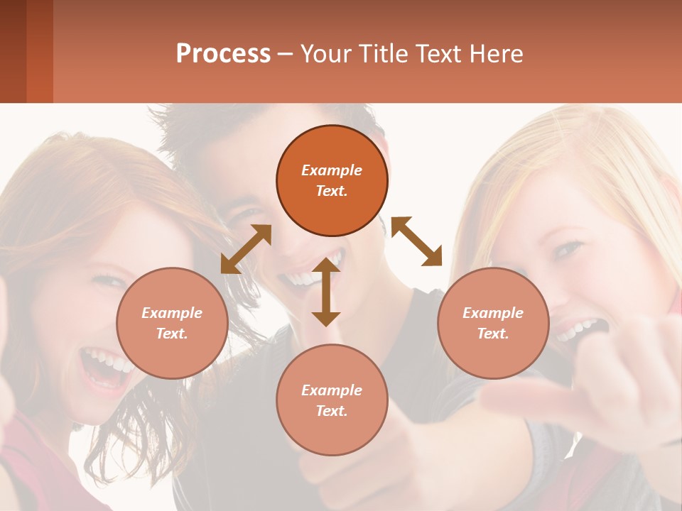 A Group Of Young People Pointing At The Camera PowerPoint Template