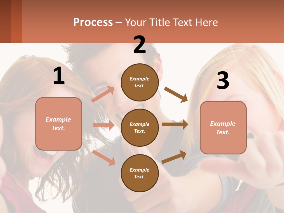 A Group Of Young People Pointing At The Camera PowerPoint Template