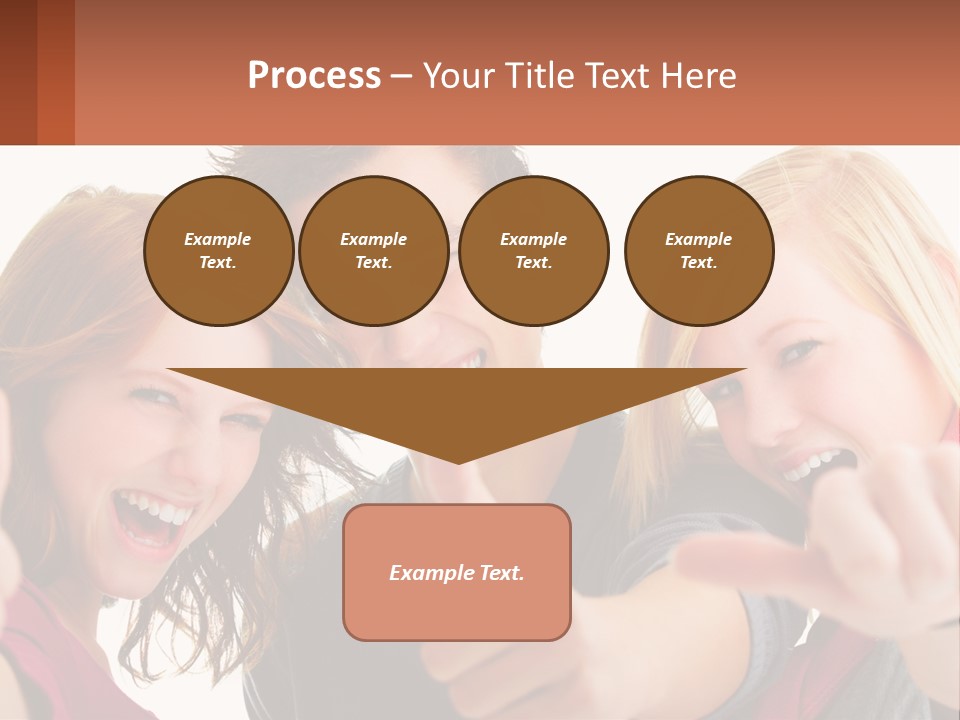 A Group Of Young People Pointing At The Camera PowerPoint Template