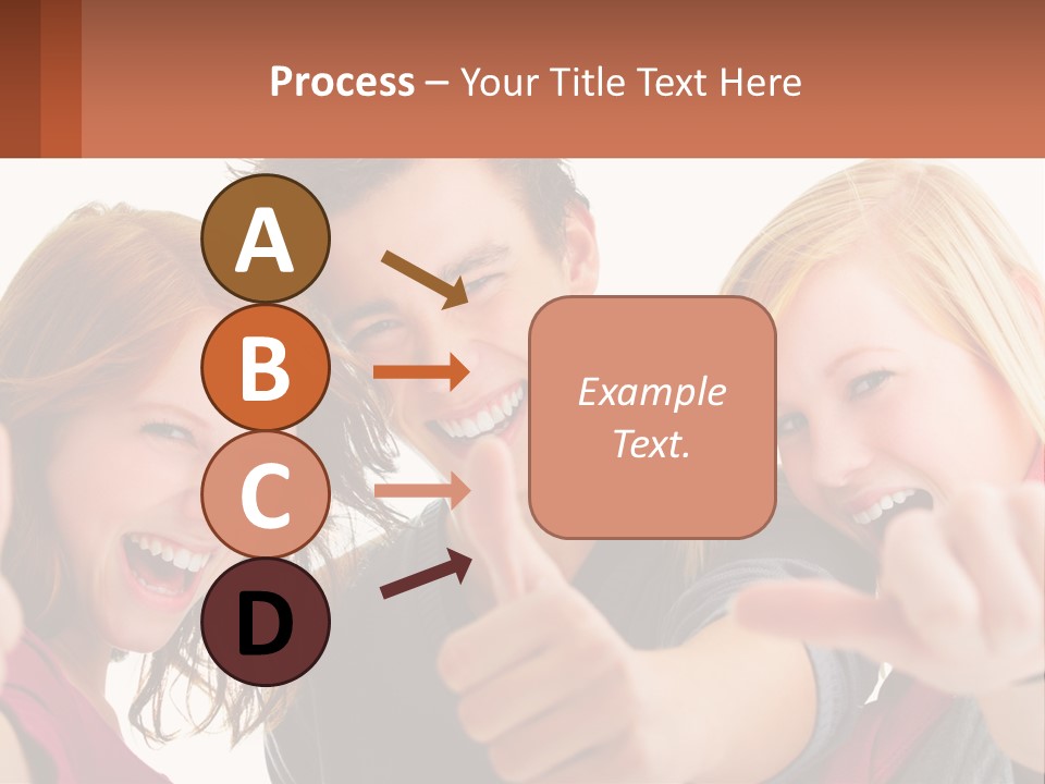 A Group Of Young People Pointing At The Camera PowerPoint Template