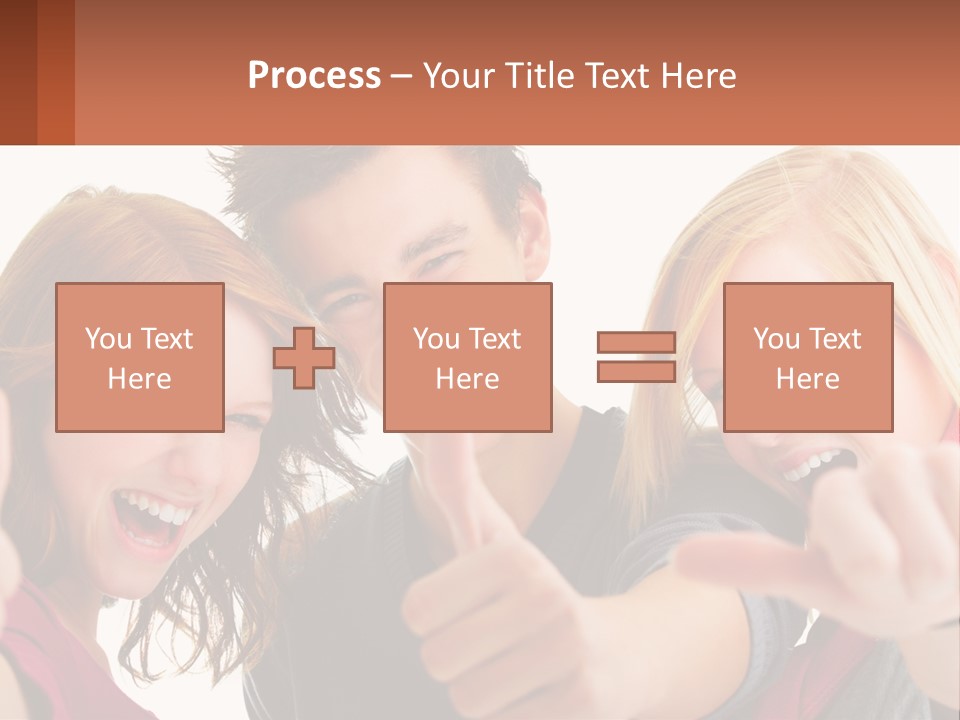 A Group Of Young People Pointing At The Camera PowerPoint Template