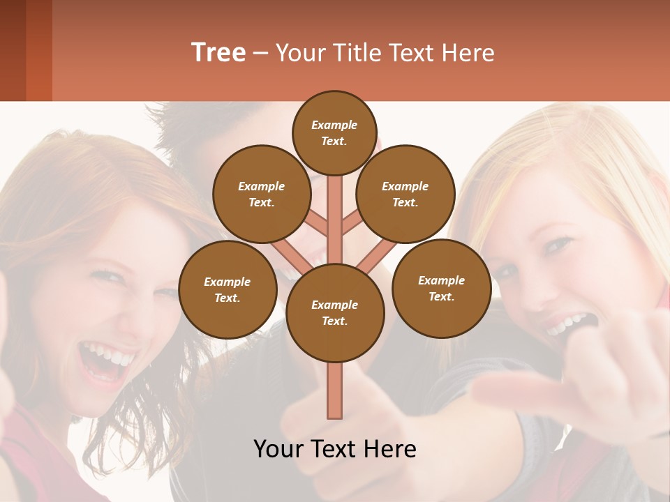 A Group Of Young People Pointing At The Camera PowerPoint Template