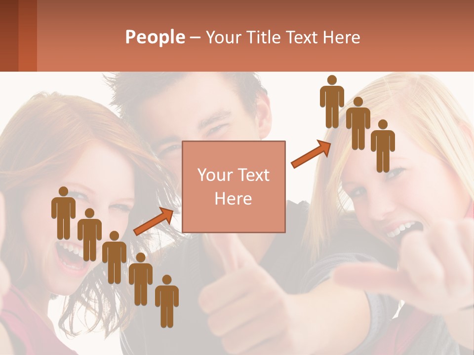 A Group Of Young People Pointing At The Camera PowerPoint Template