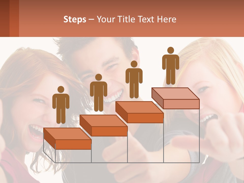 A Group Of Young People Pointing At The Camera PowerPoint Template