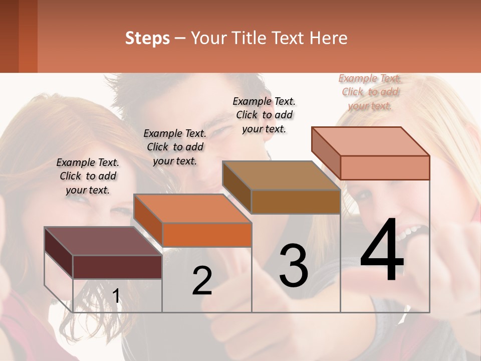 A Group Of Young People Pointing At The Camera PowerPoint Template