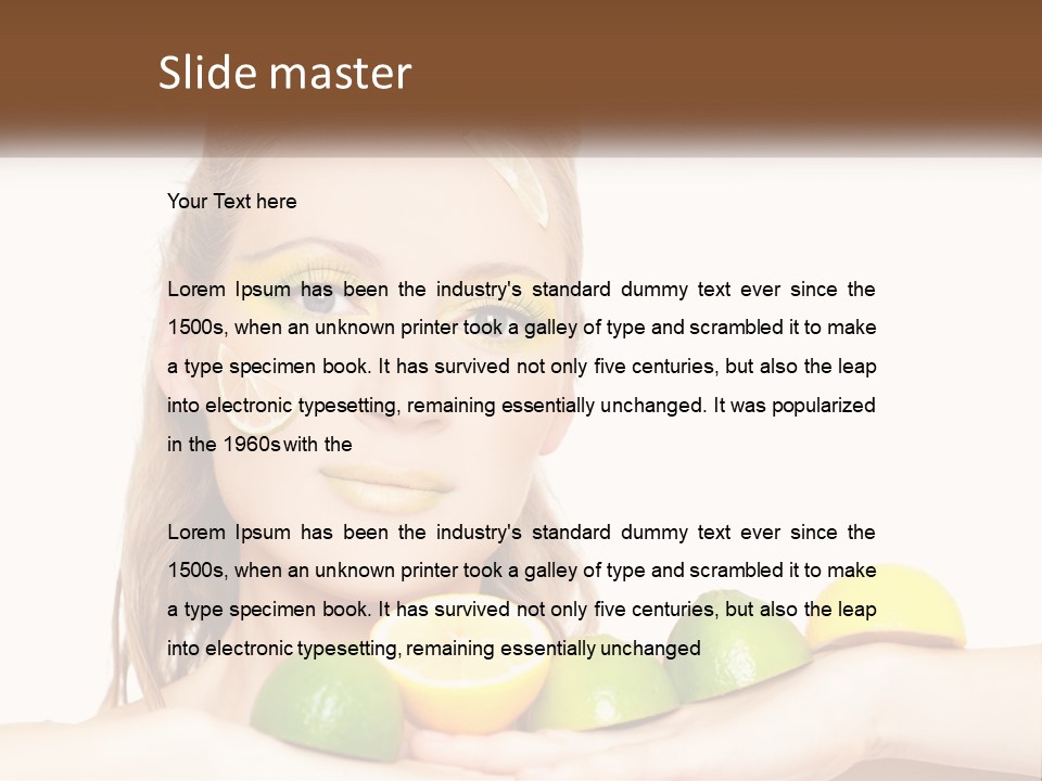 Freshness Lemon Elegance PowerPoint Template