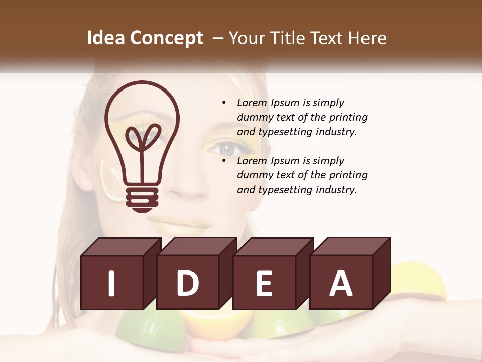 Freshness Lemon Elegance PowerPoint Template