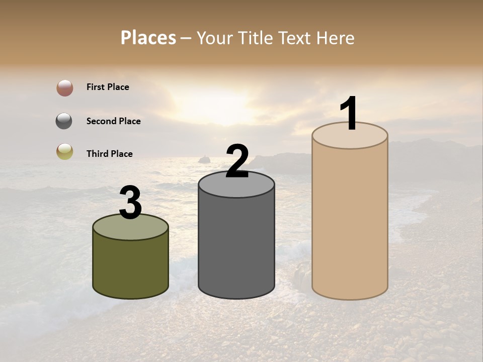 Rock Scene Sun PowerPoint Template