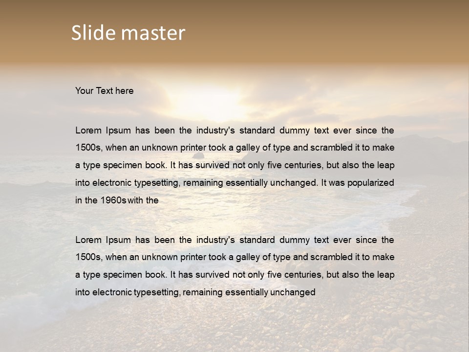 Rock Scene Sun PowerPoint Template