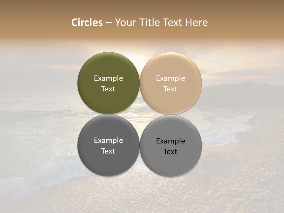 Rock Scene Sun PowerPoint Template