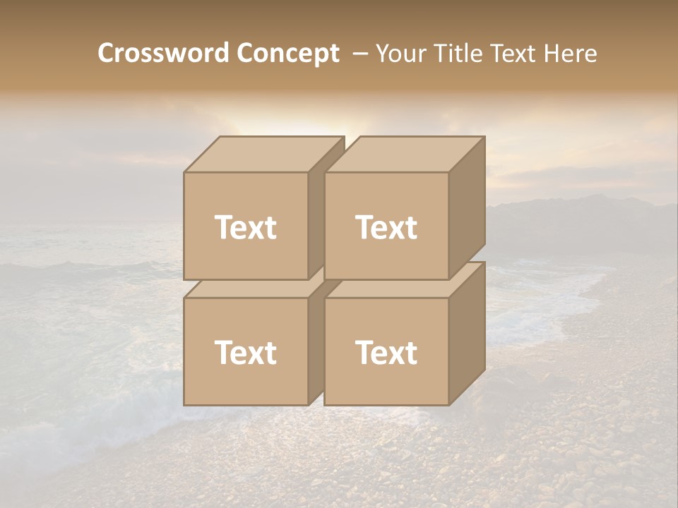 Rock Scene Sun PowerPoint Template