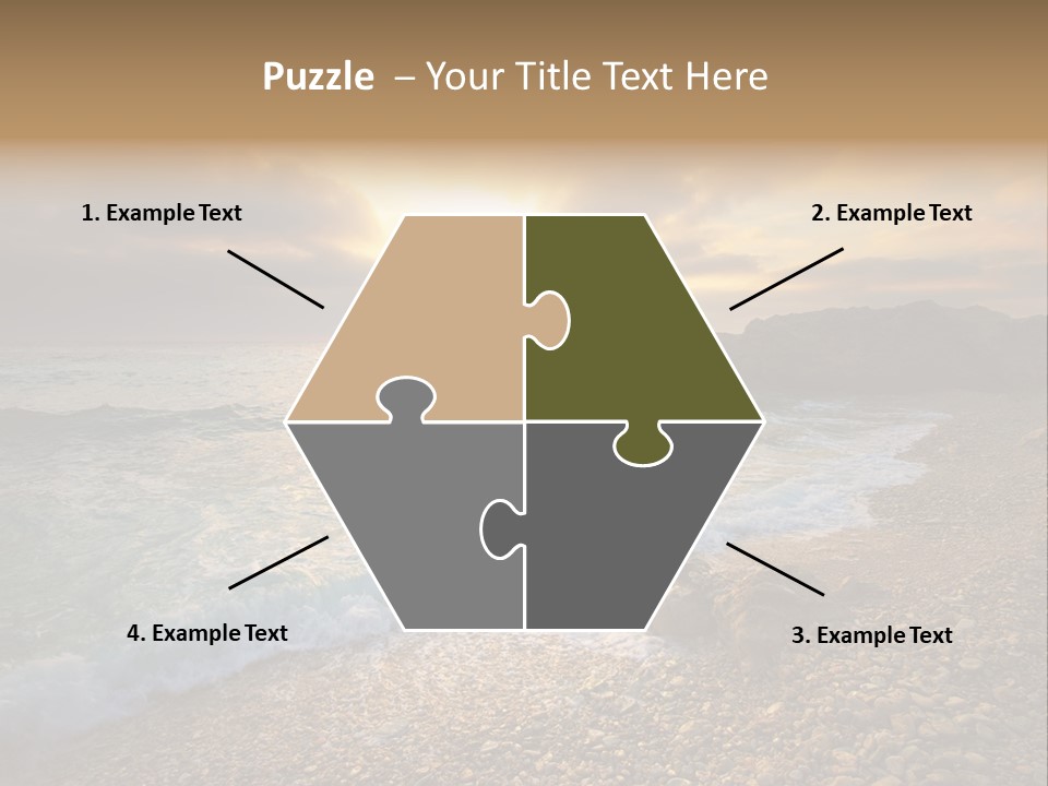 Rock Scene Sun PowerPoint Template