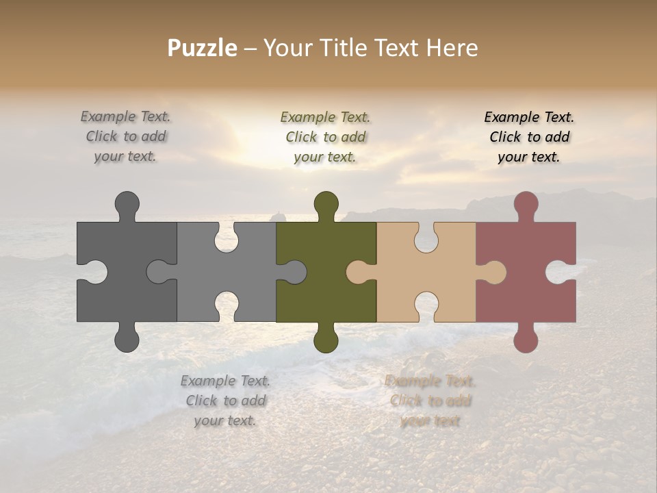 Rock Scene Sun PowerPoint Template