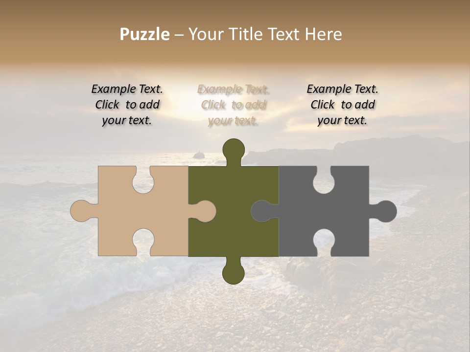 Rock Scene Sun PowerPoint Template