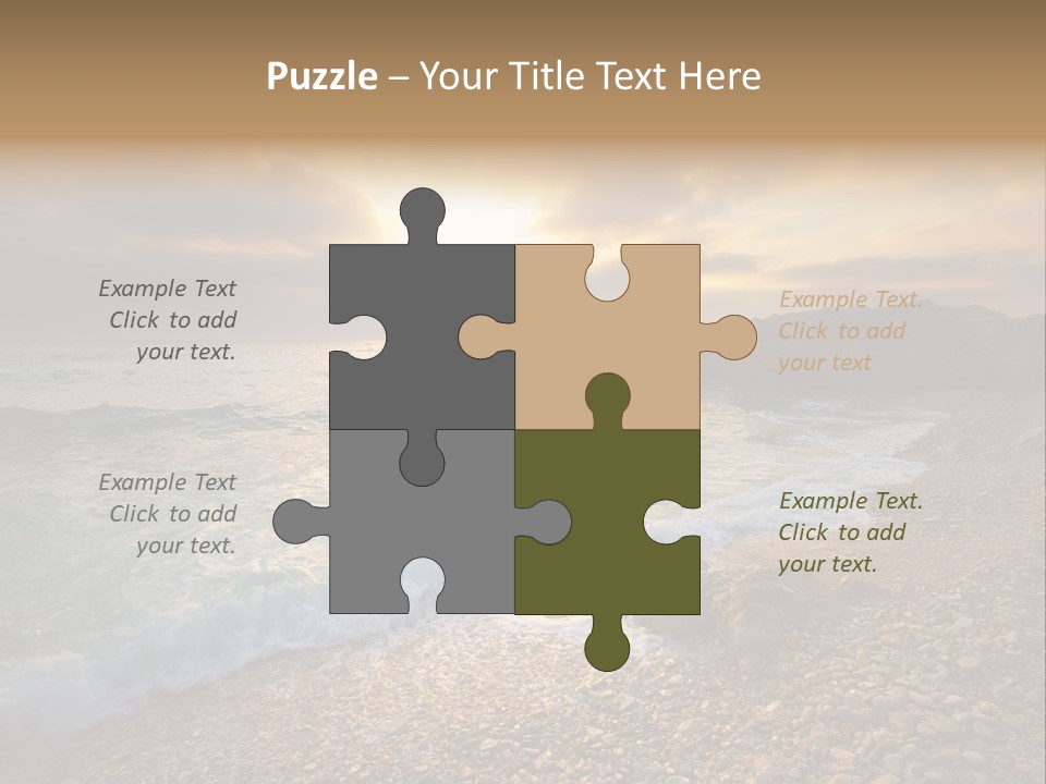 Rock Scene Sun PowerPoint Template