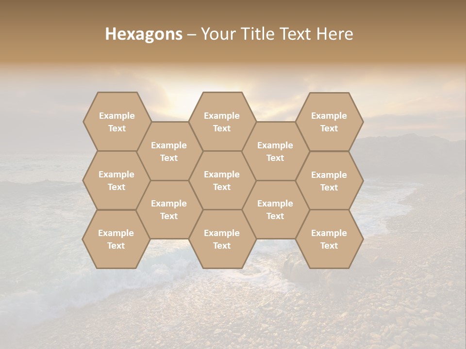 Rock Scene Sun PowerPoint Template