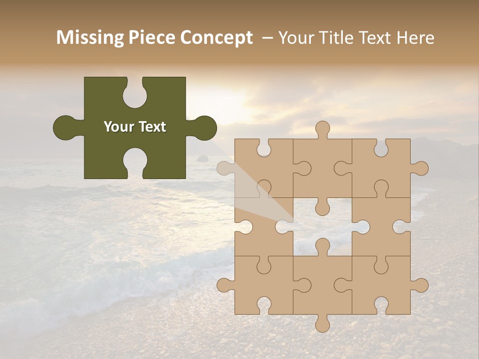 Rock Scene Sun PowerPoint Template