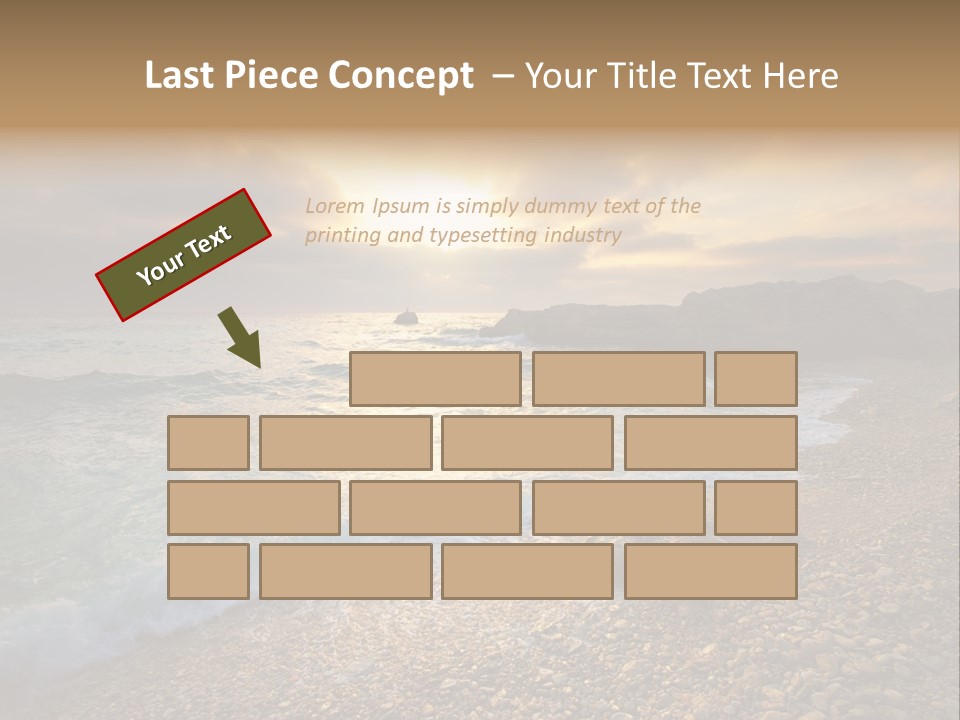 Rock Scene Sun PowerPoint Template