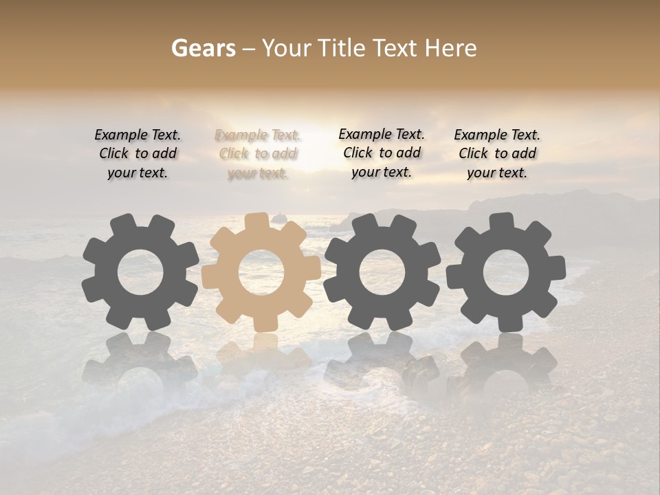 Rock Scene Sun PowerPoint Template