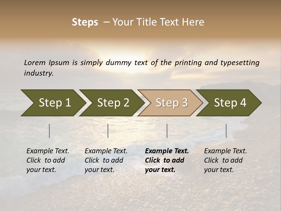 Rock Scene Sun PowerPoint Template