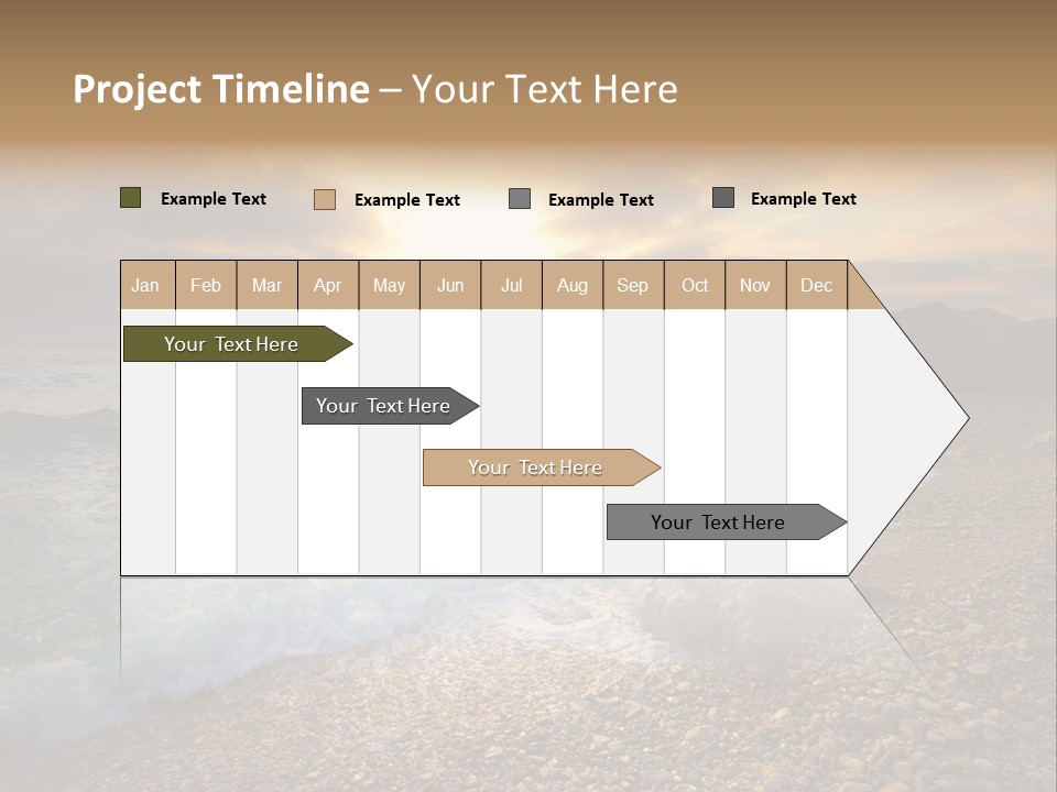 Rock Scene Sun PowerPoint Template