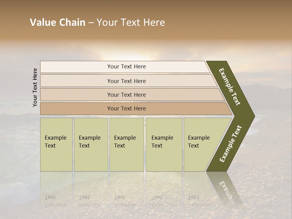 Rock Scene Sun PowerPoint Template