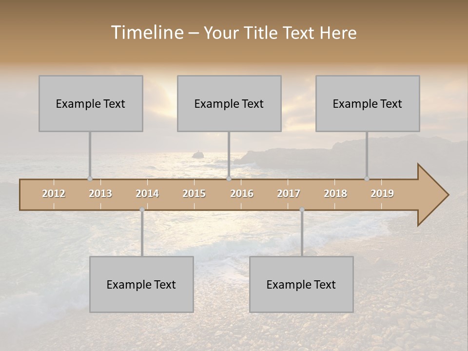 Rock Scene Sun PowerPoint Template