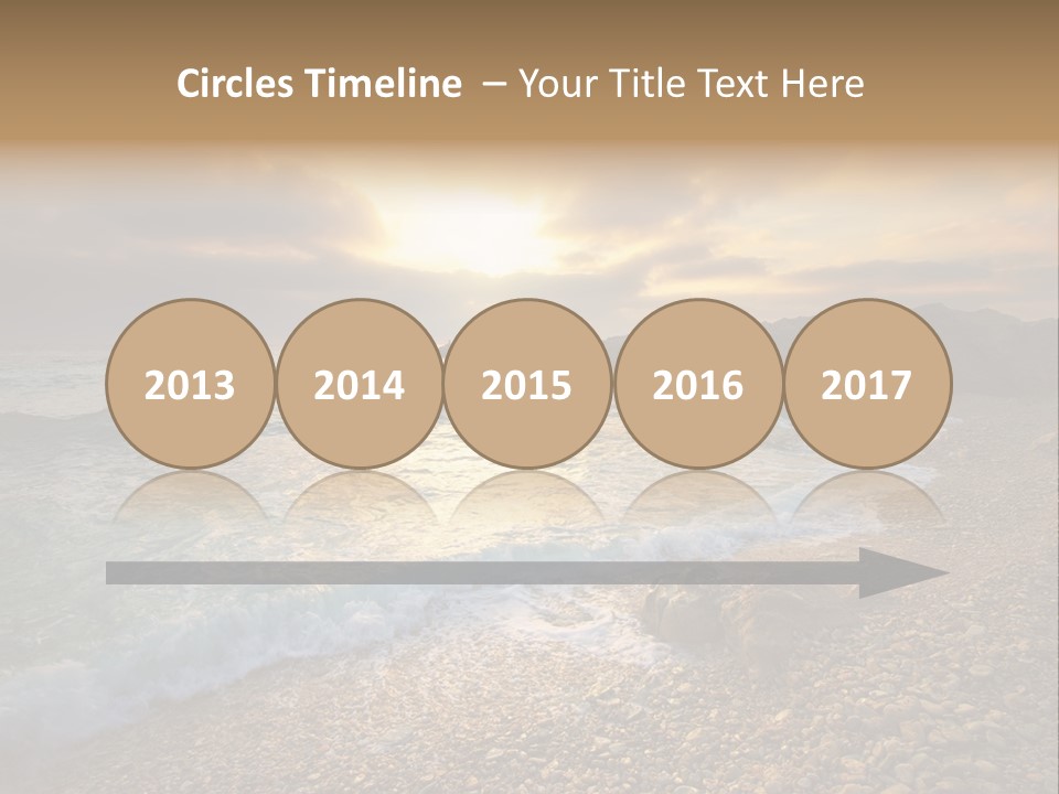Rock Scene Sun PowerPoint Template