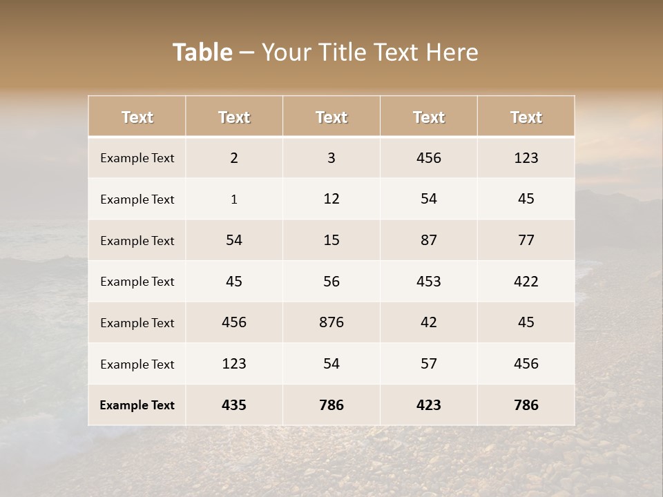 Rock Scene Sun PowerPoint Template