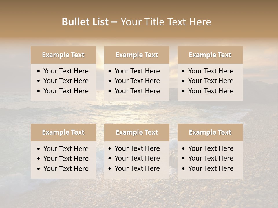 Rock Scene Sun PowerPoint Template