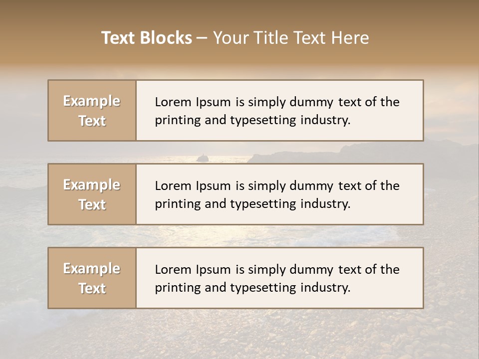 Rock Scene Sun PowerPoint Template