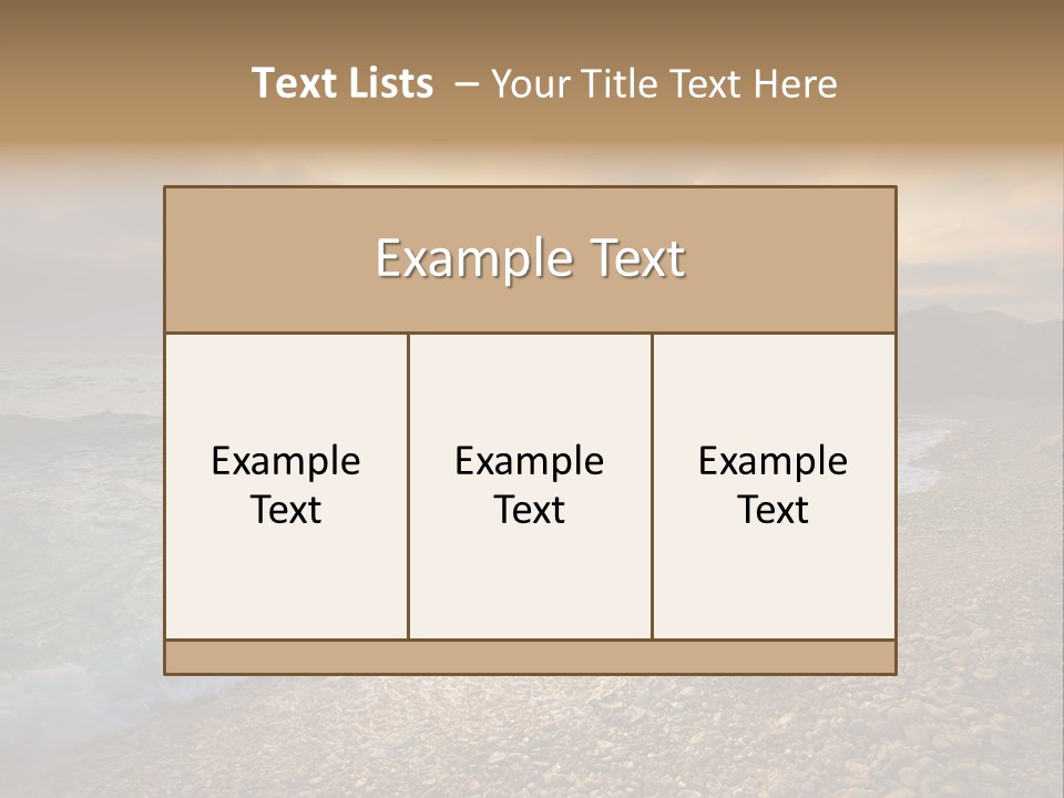 Rock Scene Sun PowerPoint Template